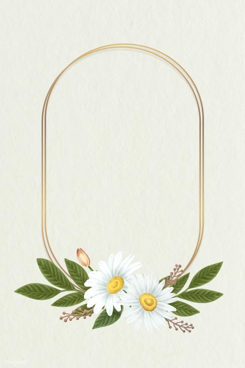 Floral frame template design mobile phone wallpaper illustration - 2091245