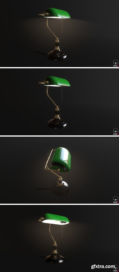 Old office desk lamp