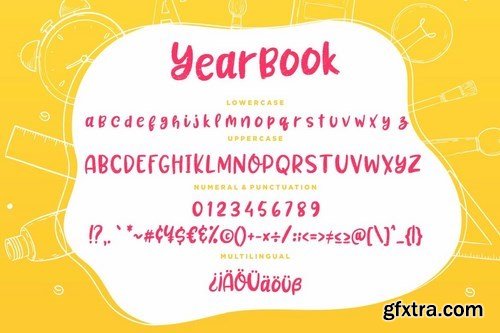 Yearbook Joyful Brush Typeface