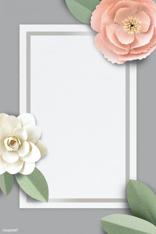 Flower decorated gray banner mockup - 2105443