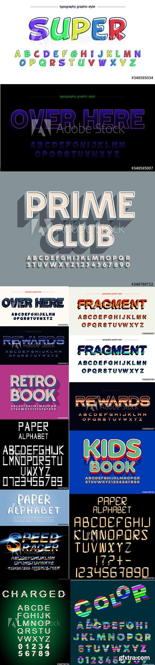 Vector Font Set Vol 6