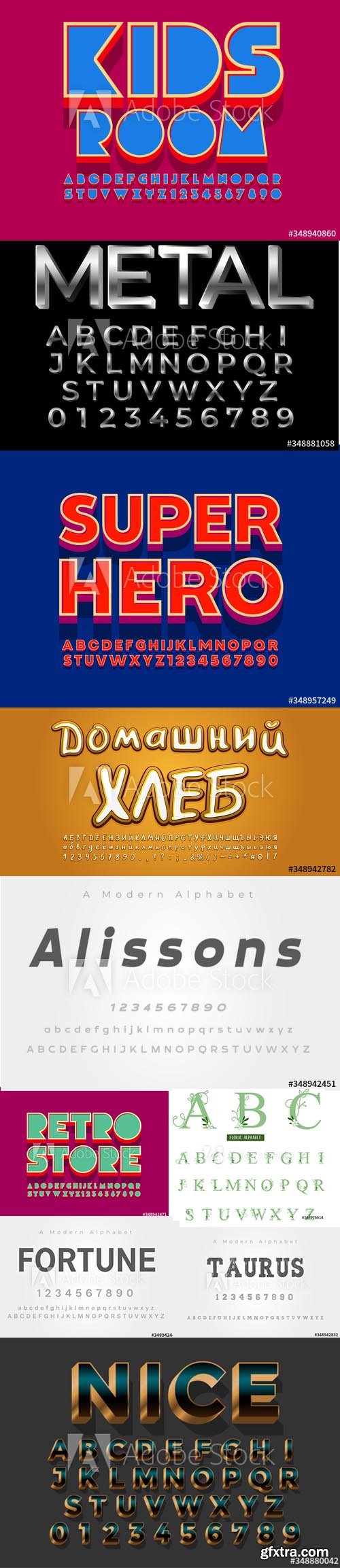 Vector Font Set Vol 4