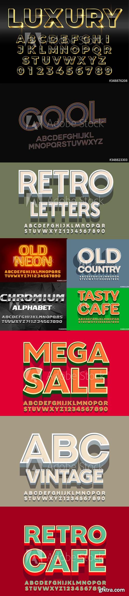 Vector Font Set Vol 5