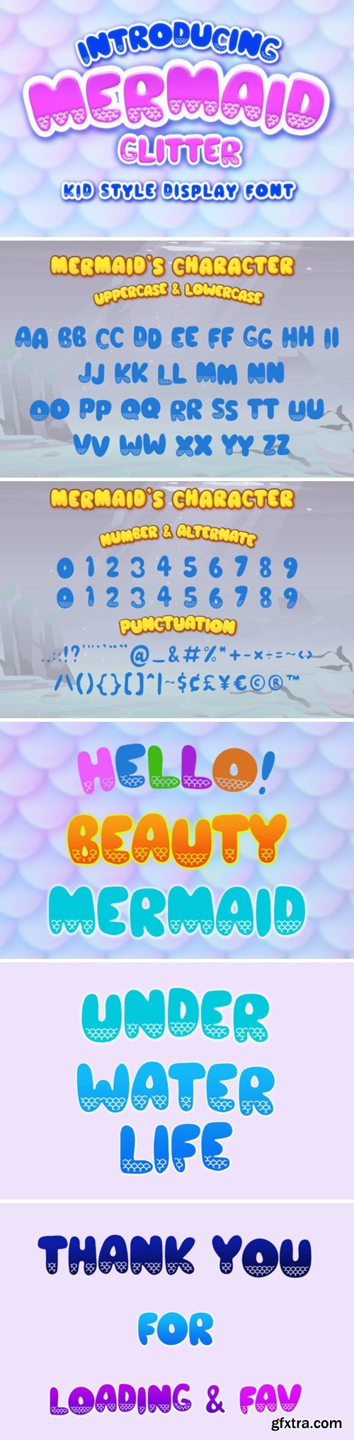 Mermaid Glitter Font