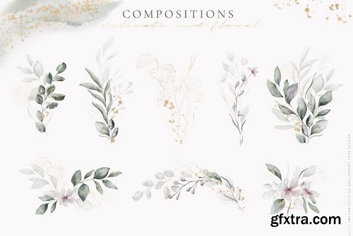 CM - Gentle Leaf Watercolor Collection - 4555996