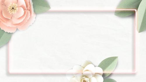 Summer flowers decorated frame mockup - 2110541