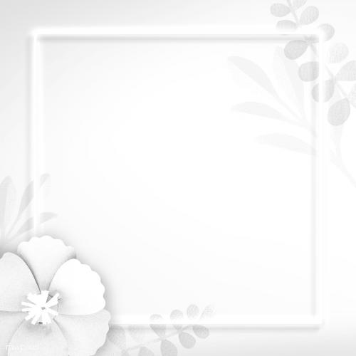 White floral decorated frame mockup - 2110546