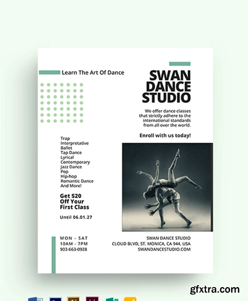 Dance-Lesson-And-Studio-Flyer