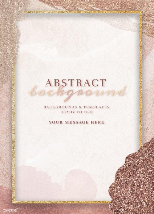 Memphis pink tone glittery invitation card mockup - 2210485