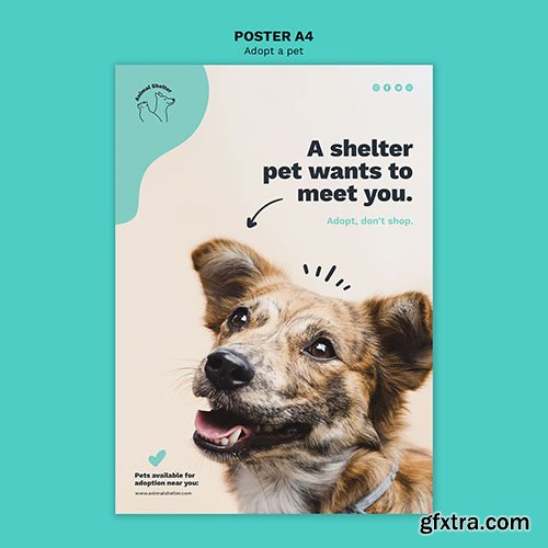 Adopt a pet poster style