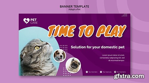 Adopt a pet banner template