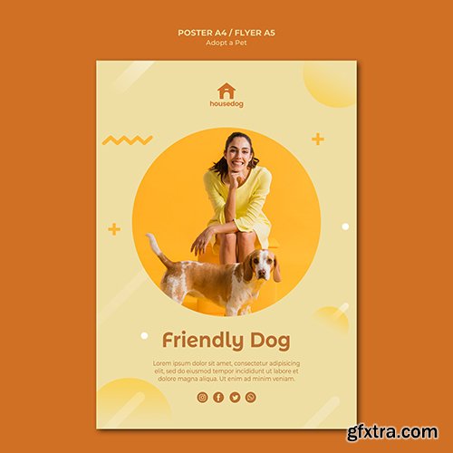 Adopt a dog template poster