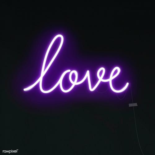 Neon love sign design resource icon - 2253347