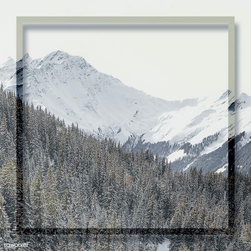 Mountain view in Verbier with frame mockup - 2256896