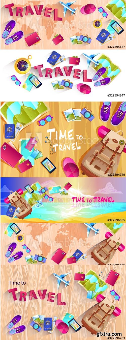 Travel Vector Illustrations Set