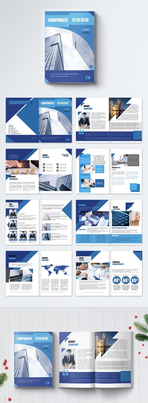 LovePik - blue corporate brochure - 401608630