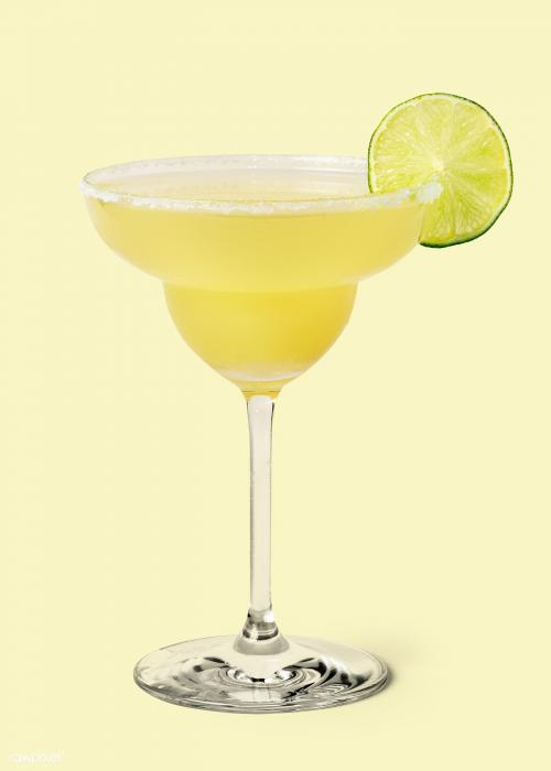 Lemon Margarita cocktail drink background mockup - 2280525