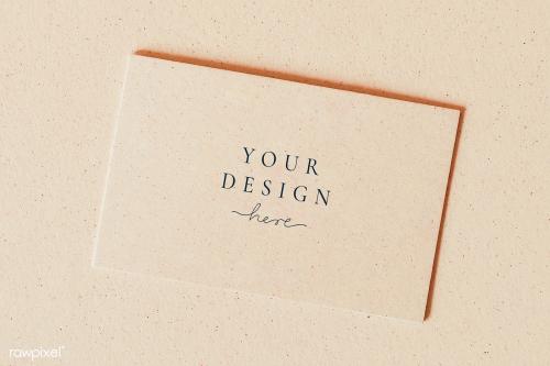 Blank business card on beige background template - 2281618