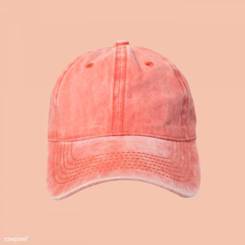 Red jeans cap on a peach background - 2288289