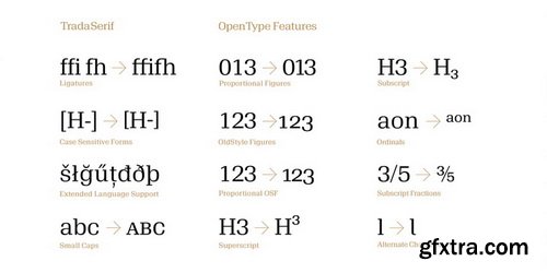 TradaSerif Font Family