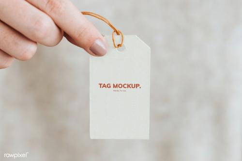 Closeup of gift tag mockup - 1231804