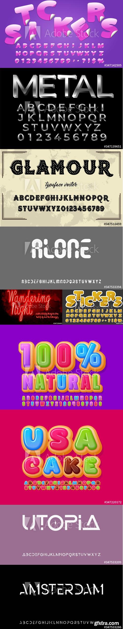 Vector Font Set Vol 10