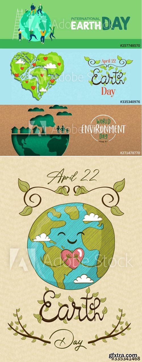 International Earth Day Illustrations