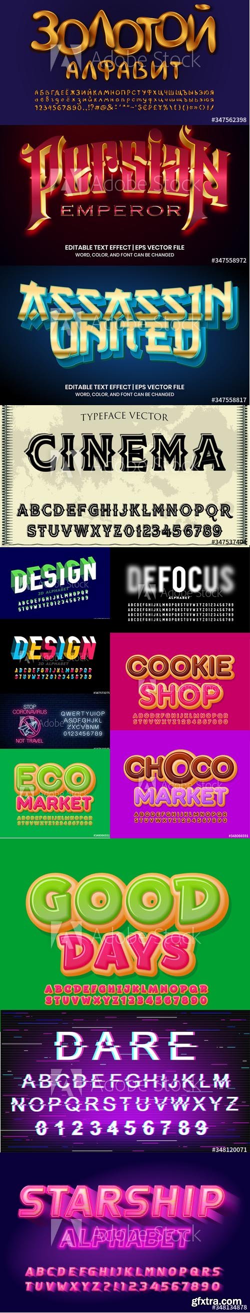 Vector Font Set Vol 9