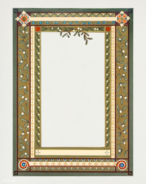Blank leafy design frame illustration - 1232697