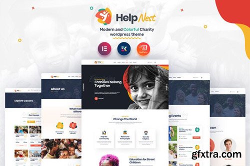 ThemeForest - Helpnest v1.0 - Charity Elementor Template Kit - 26380495