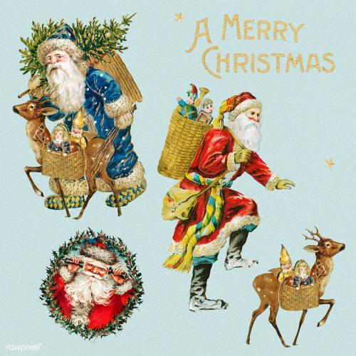 Christmas sticker set illustration - 1232968