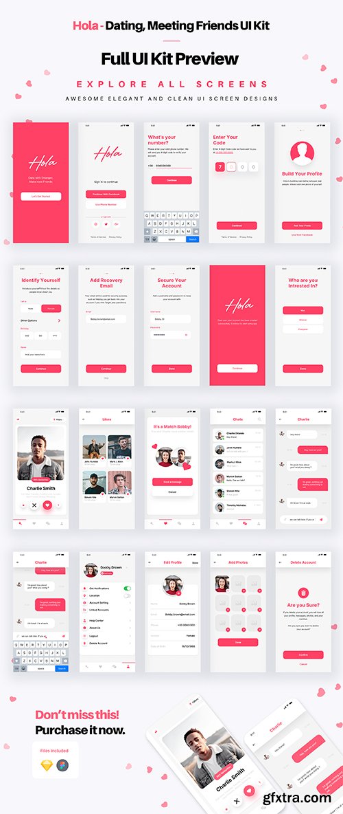 Hola - Dating, Relationship & Social Media App UI Kit