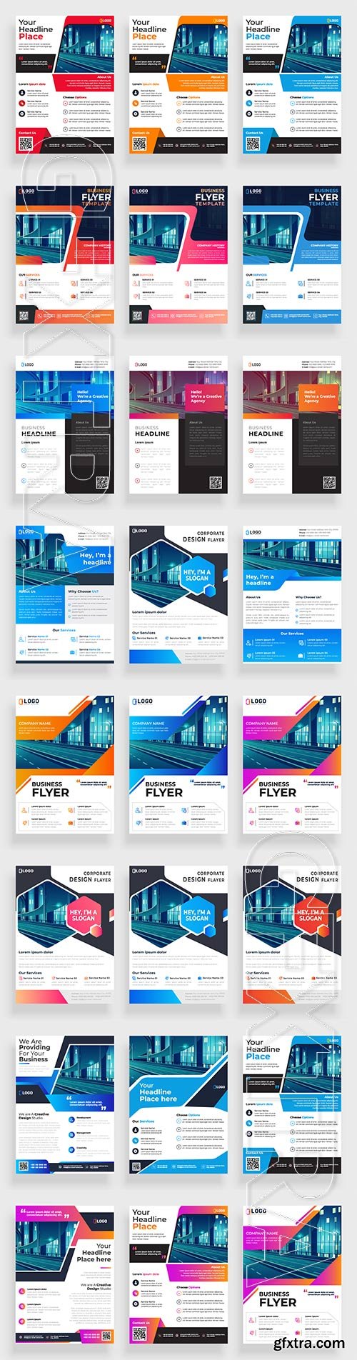 Business flyer template design, brochure vector illustration # 9