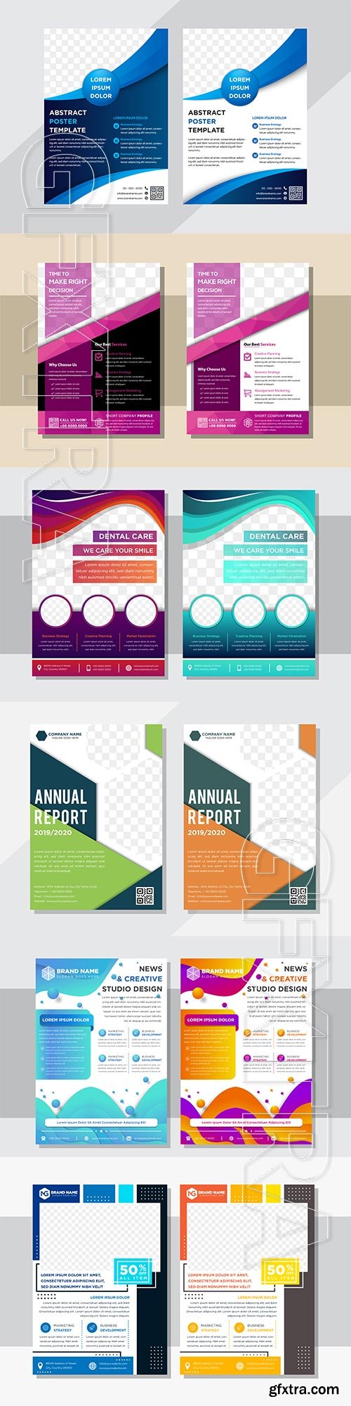 Business flyer template design, brochure vector illustration # 3