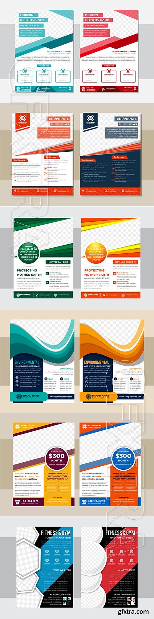 Business flyer template design, brochure vector illustration # 4