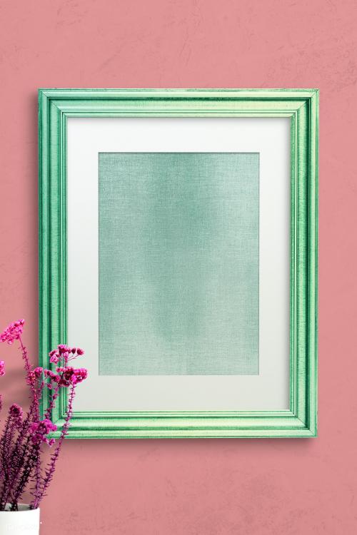 Green photo frame mockup - 2021873