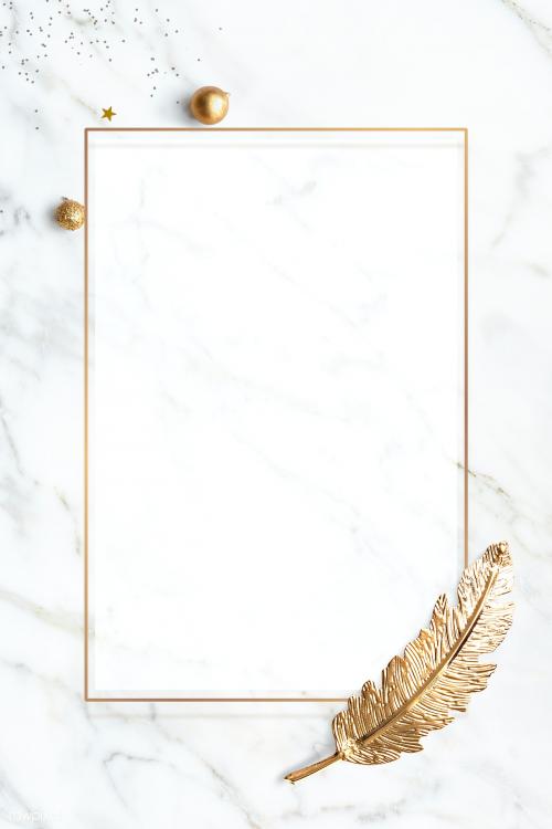 Luxury festive frame on white marble social template mockup - 2029884