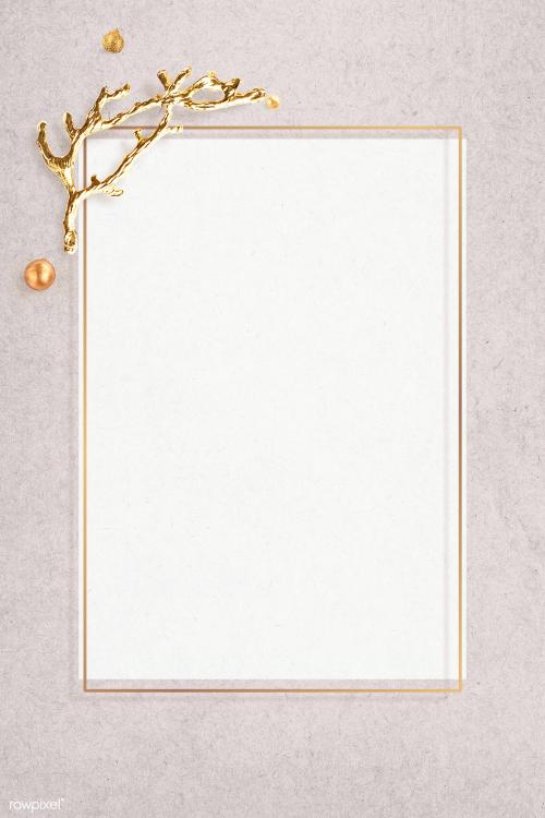 Gold festive frame on pink marble social template mockup - 2029908