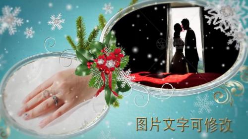 LovePik - Red romantic christmas holiday photo album photo ae template cc2 - 23369