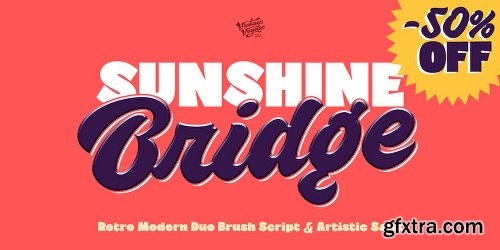 Myfonts VVDS Sunshine Bridge Font Family - 6 Fonts