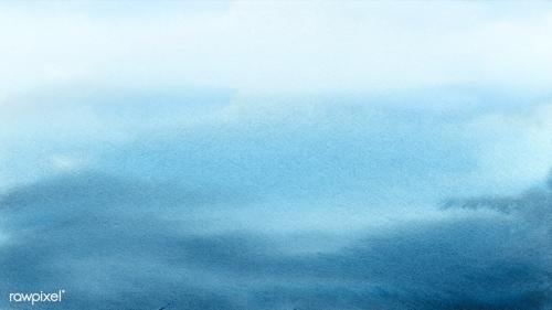 Calm blue ocean in water color banner template - 2045375