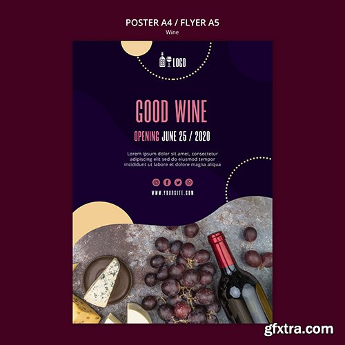 Wine poster template design