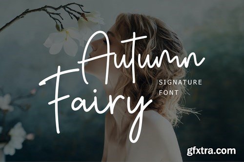 Autumn Fairy Signature Monoline Script