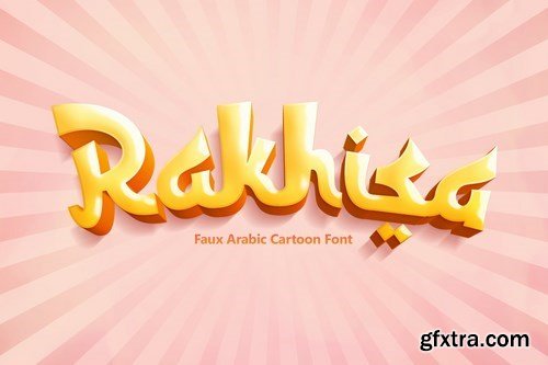 Rakhisa - cartoon faux arabic font