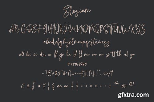 Elosiam Script Typeface