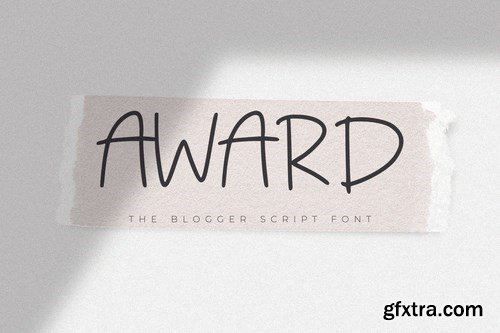 Award - The Blogger Script Font