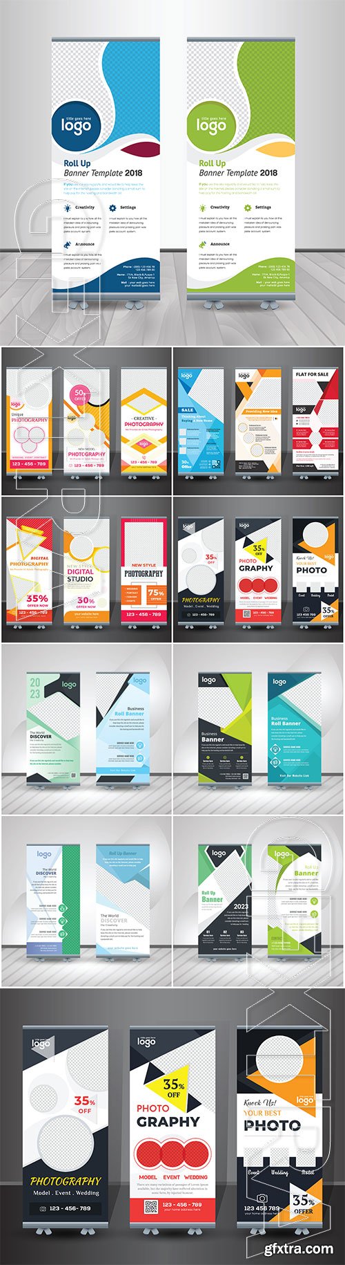 Roll up business brochure flyer banner vector design # 5