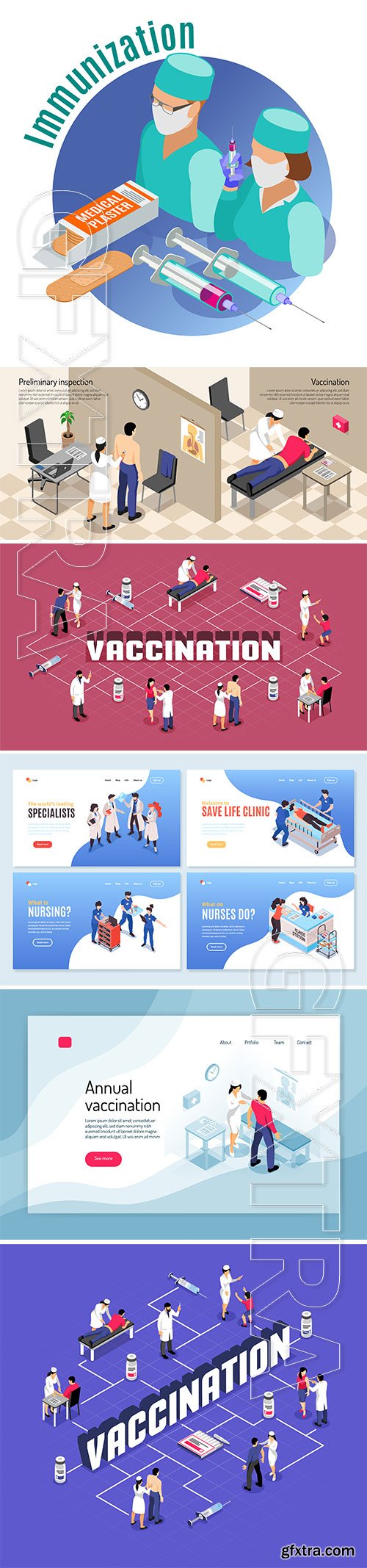 Medicine isometric concept in vector