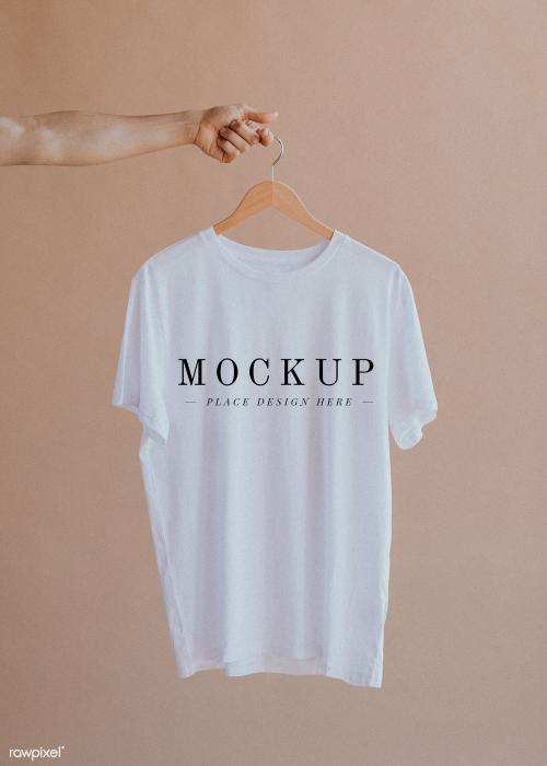 White shirt in a hanger mockup - 1216408