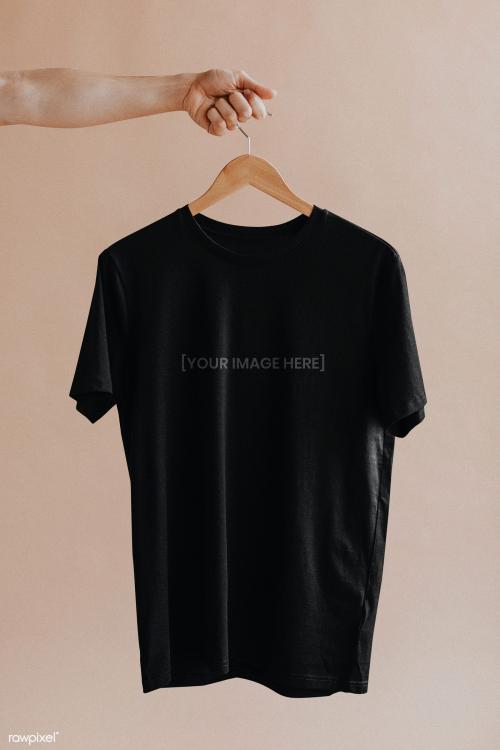 shirt in a hanger mockup - 1216446